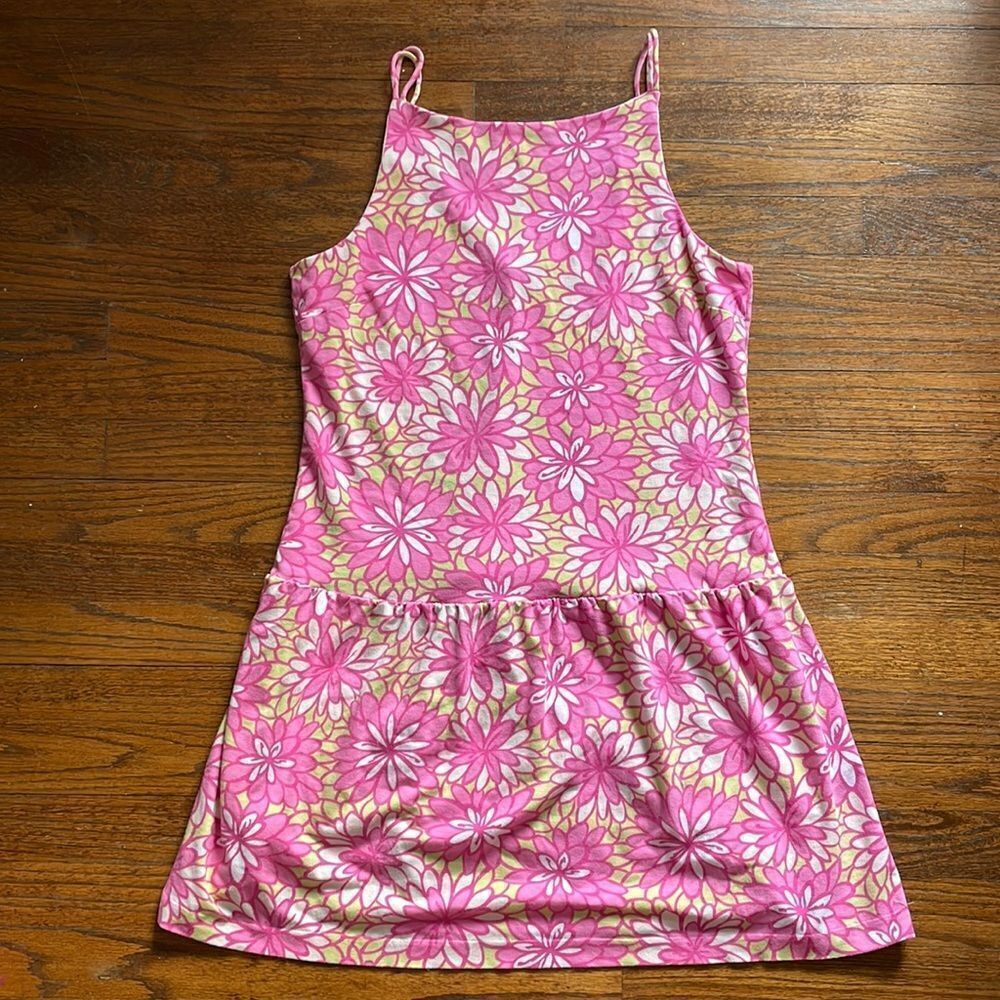 Boston Proper Pink, White and Yellow Flower Dress
